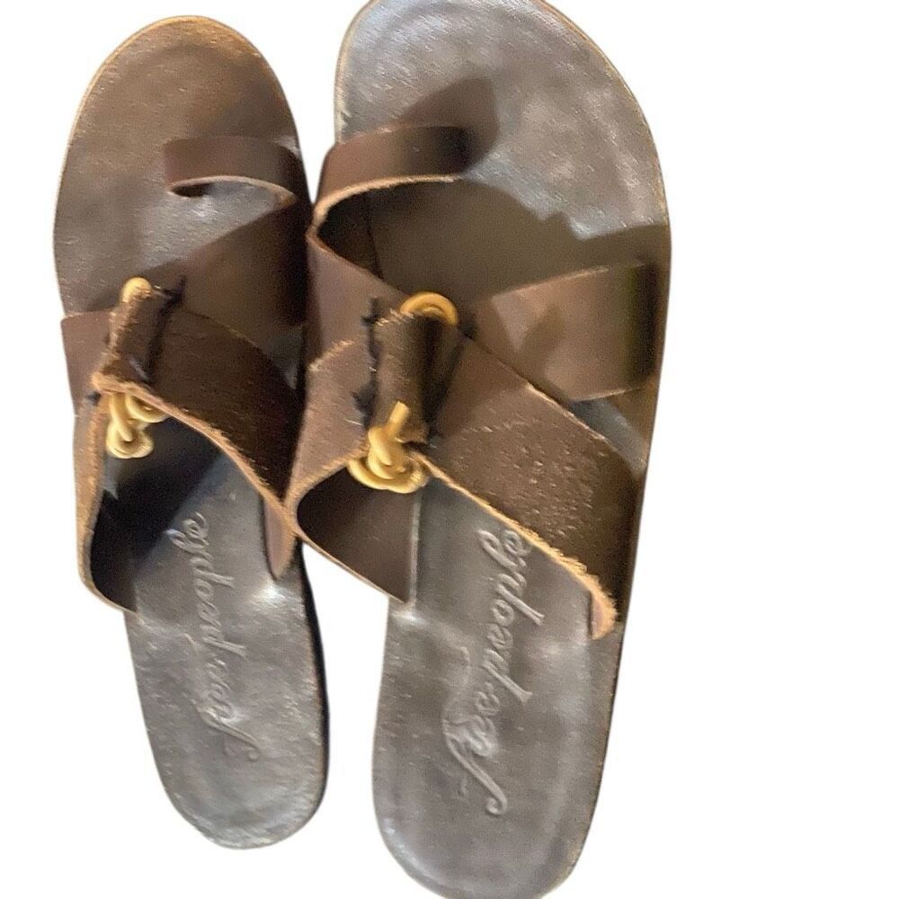 Free People Sophie Skip on sandal brown size 9 - Picture 4 of 6